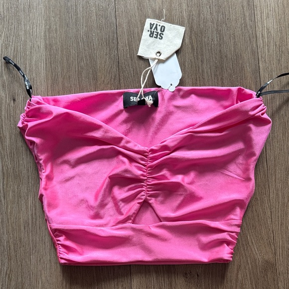 Seroya Pelli Pink Women's Crop Top S. - Picture 4 of 9